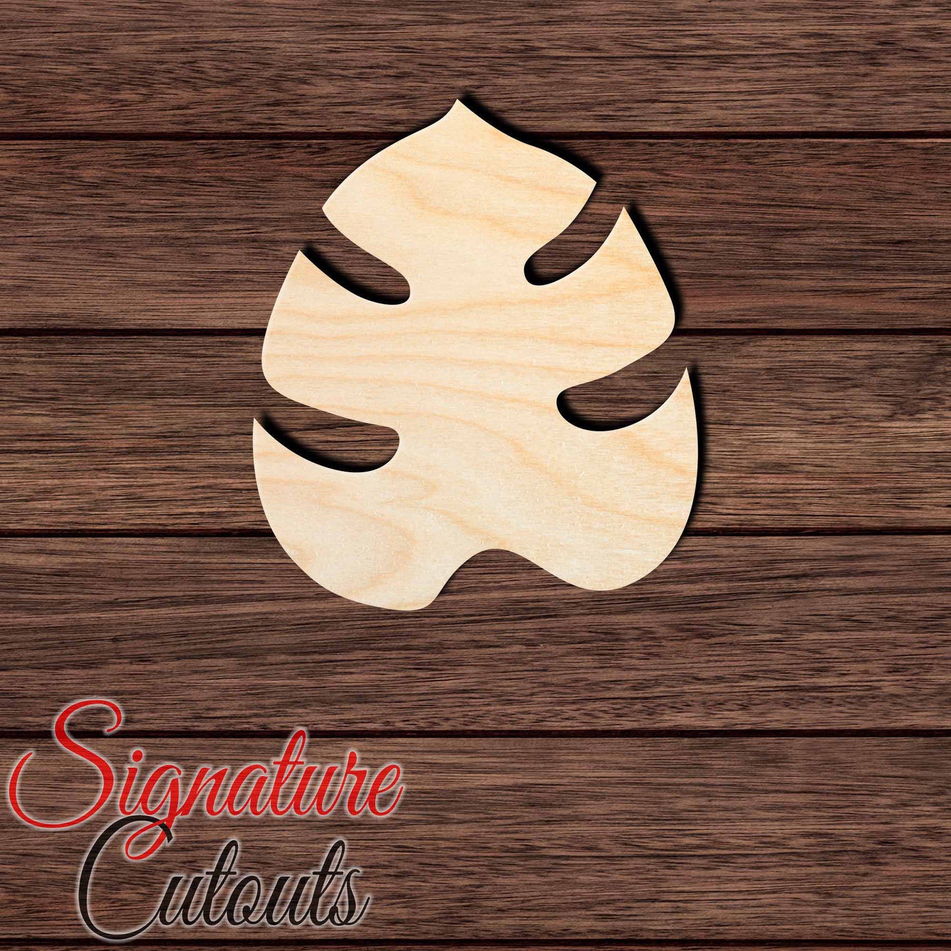 Monstera Leaf 016 Shape Cutout in Wood, Acrylic or Acrylic Mirror - Signature Cutouts