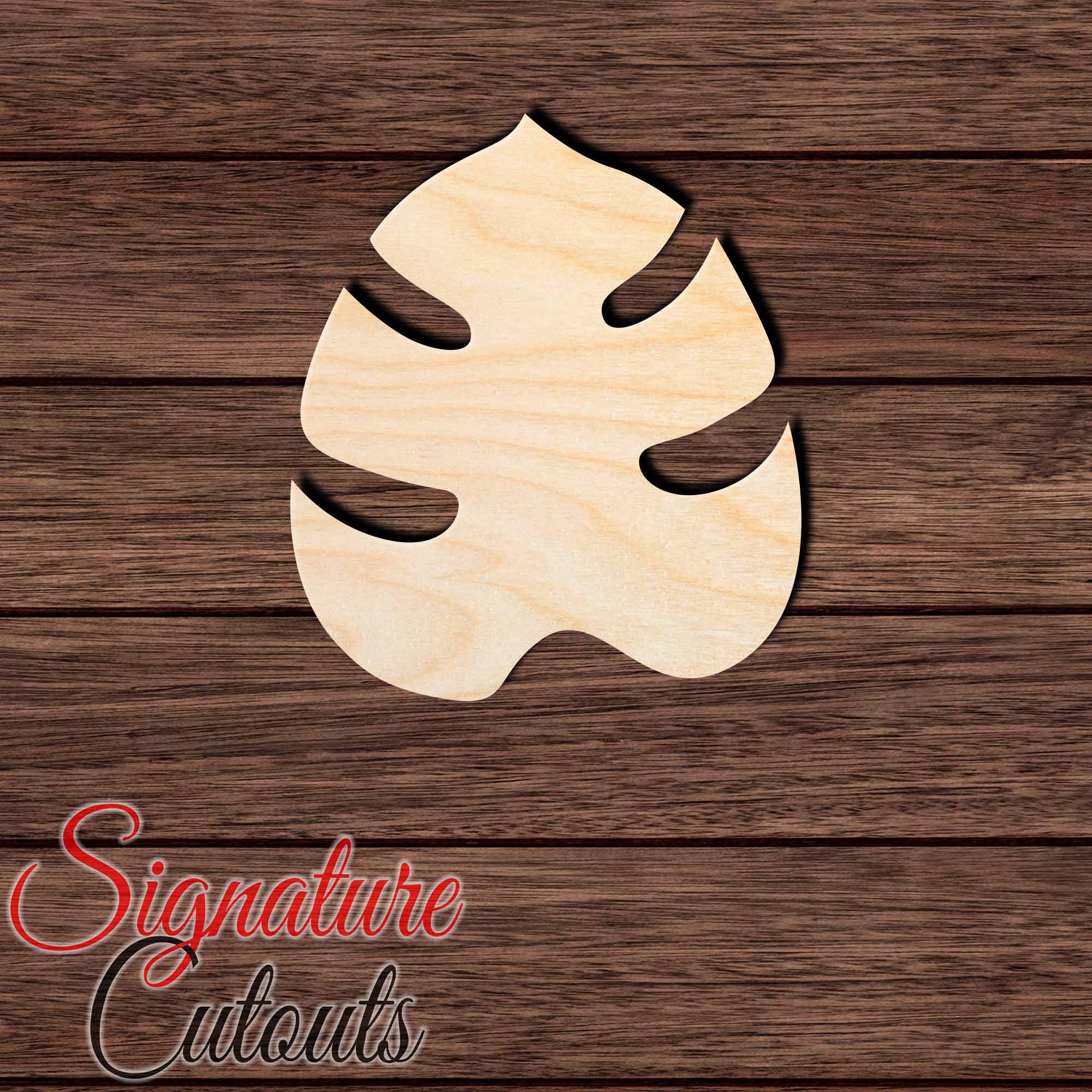Monstera Leaf 016 Shape Cutout in Wood, Acrylic or Acrylic Mirror - Signature Cutouts