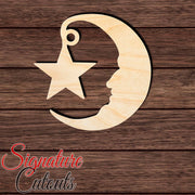 Moon with Star 001 Shape Cutout - Signature Cutouts