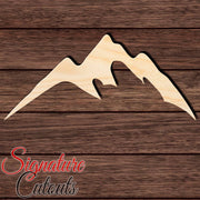 Mountain 004 Shape Cutout in Wood, Acrylic or Acrylic Mirror - Signature Cutouts