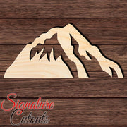 Mountain 007 Shape Cutout in Wood, Acrylic or Acrylic Mirror - Signature Cutouts