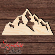 Mountain 008 Shape Cutout in Wood, Acrylic or Acrylic Mirror - Signature Cutouts