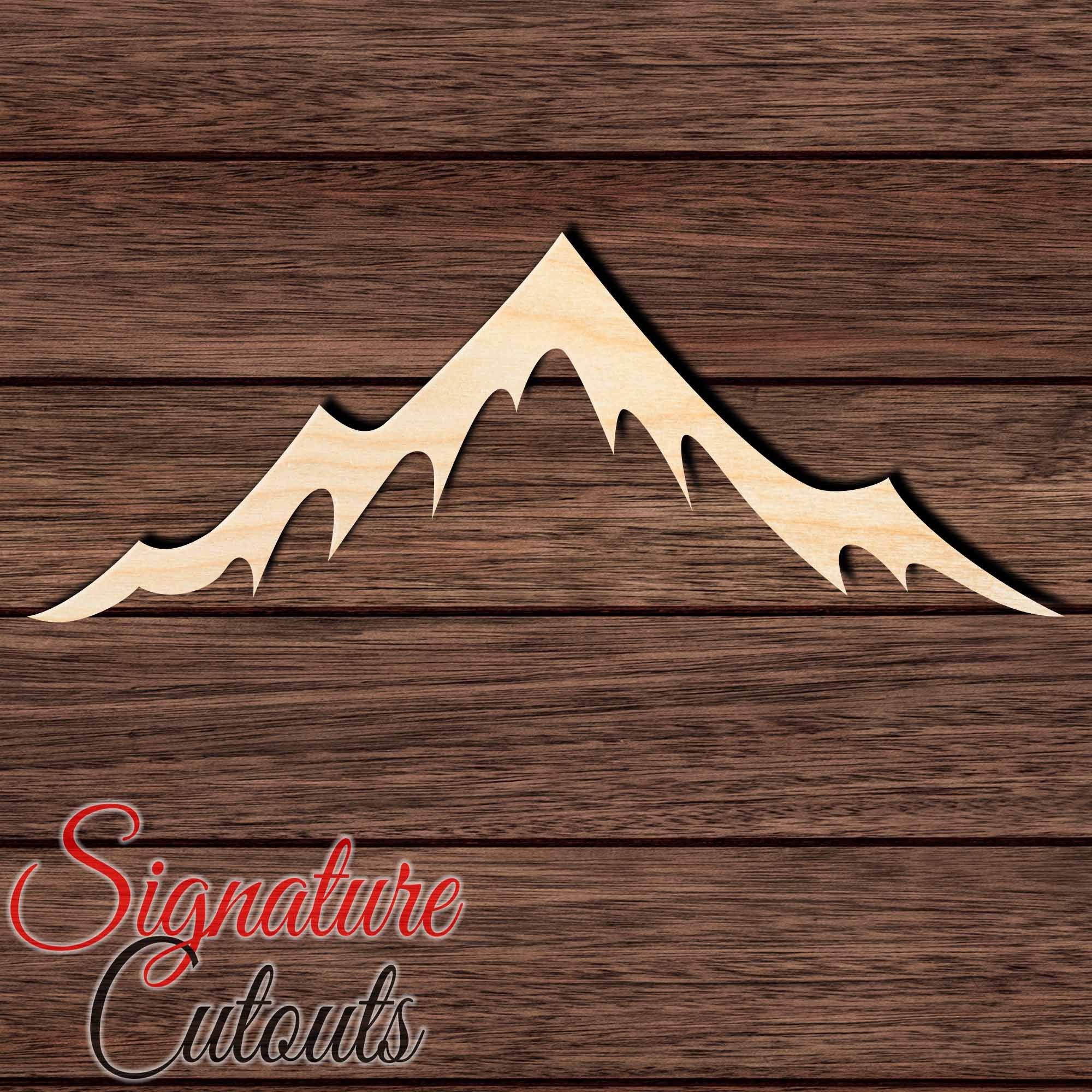 Mountain 010 Shape Cutout in Wood, Acrylic or Acrylic Mirror - Signature Cutouts