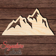 Mountain 012 Shape Cutout in Wood, Acrylic or Acrylic Mirror - Signature Cutouts