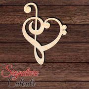 Music Note 006 Shape Cutout in Wood, Acrylic or Acrylic Mirror - Signature Cutouts