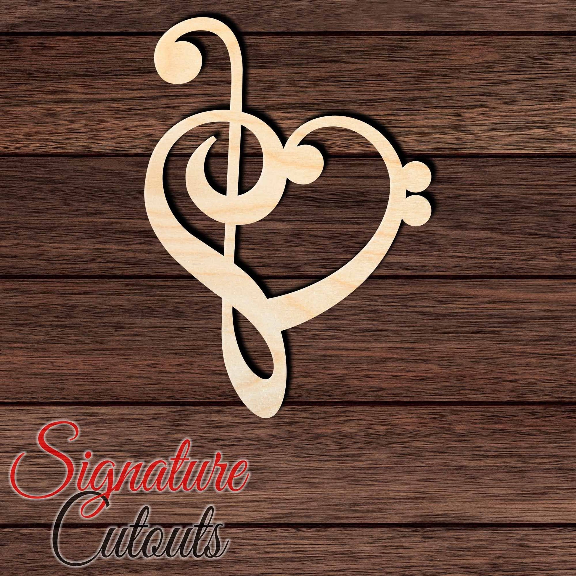 Music Note 006 Shape Cutout in Wood, Acrylic or Acrylic Mirror - Signature Cutouts