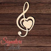 Music Note 007 Shape Cutout in Wood, Acrylic or Acrylic Mirror - Signature Cutouts