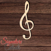 Music Note 012 Shape Cutout in Wood, Acrylic or Acrylic Mirror - Signature Cutouts