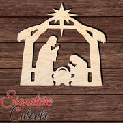 Nativity Scene 001 Shape Cutout in Wood, Acrylic or Acrylic Mirror - Signature Cutouts