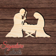 Nativity Scene 003 Shape Cutout in Wood Craft Shapes & Bases Signature Cutouts 