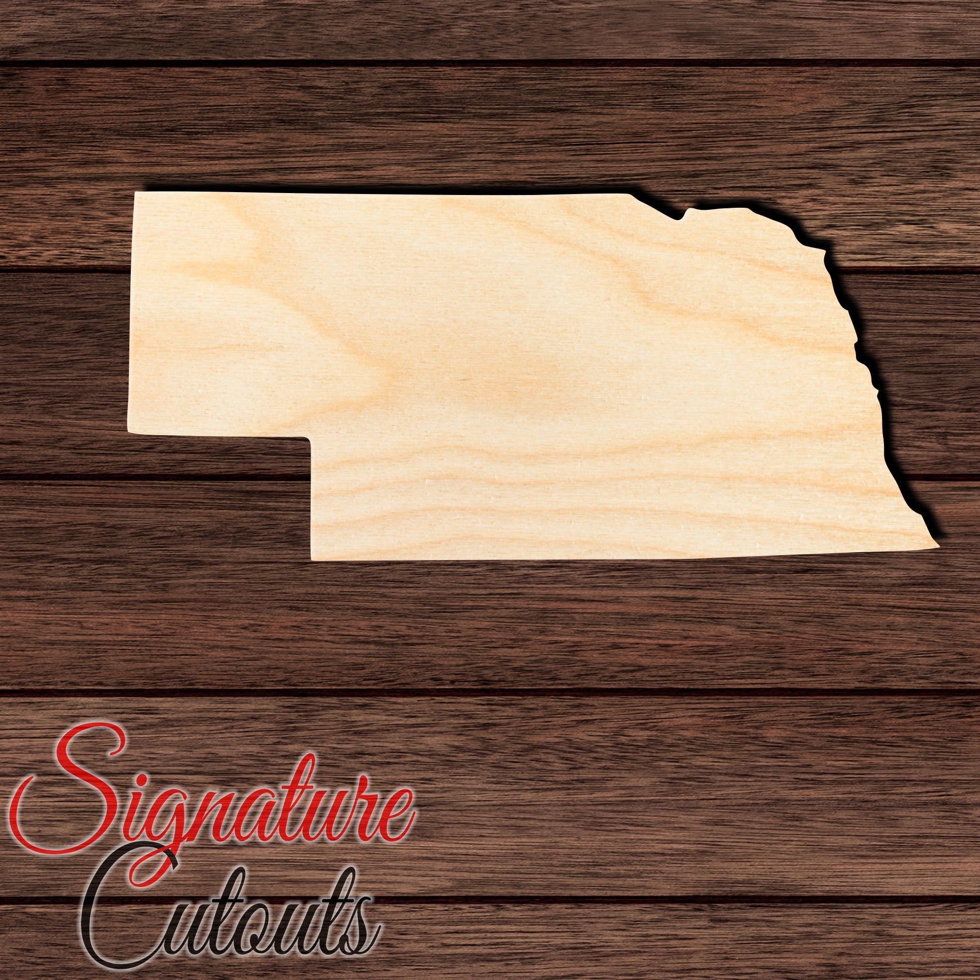 Nebraska State Shape Cutout in Wood, Acrylic or Acrylic Mirror - Signature Cutouts