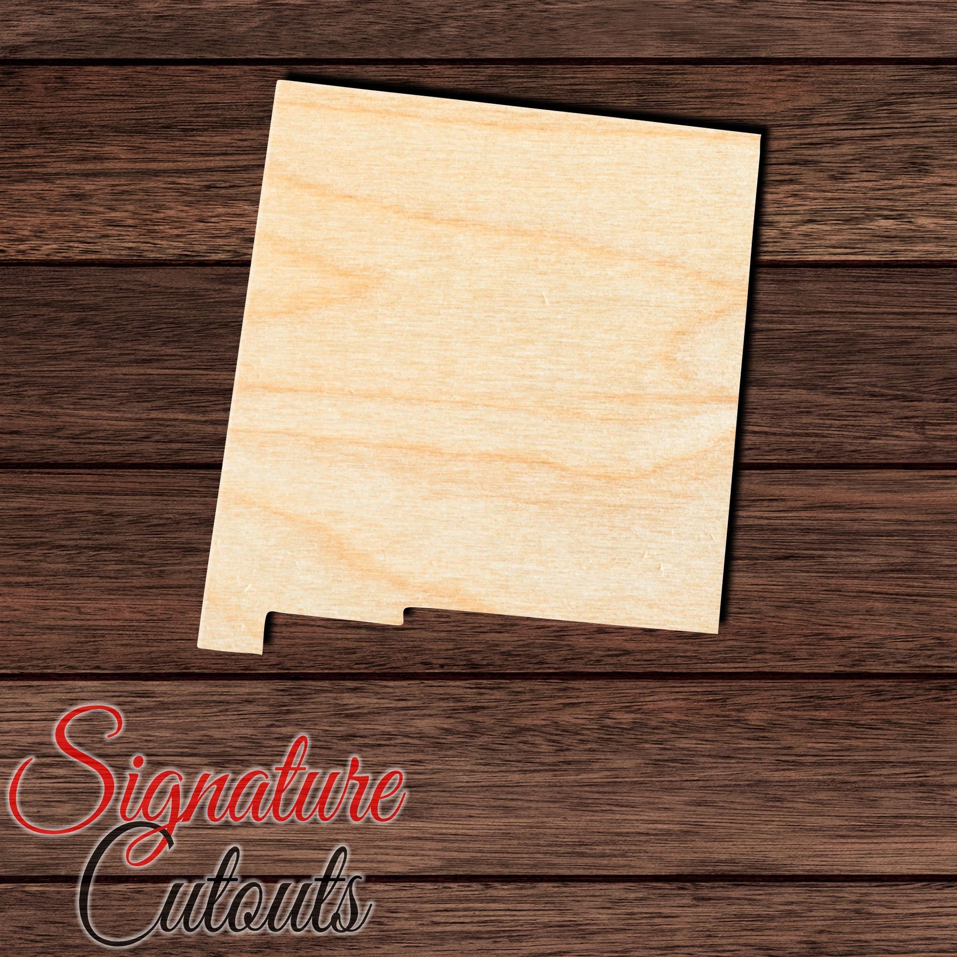 New Mexico State Shape Cutout in Wood, Acrylic or Acrylic Mirror - Signature Cutouts