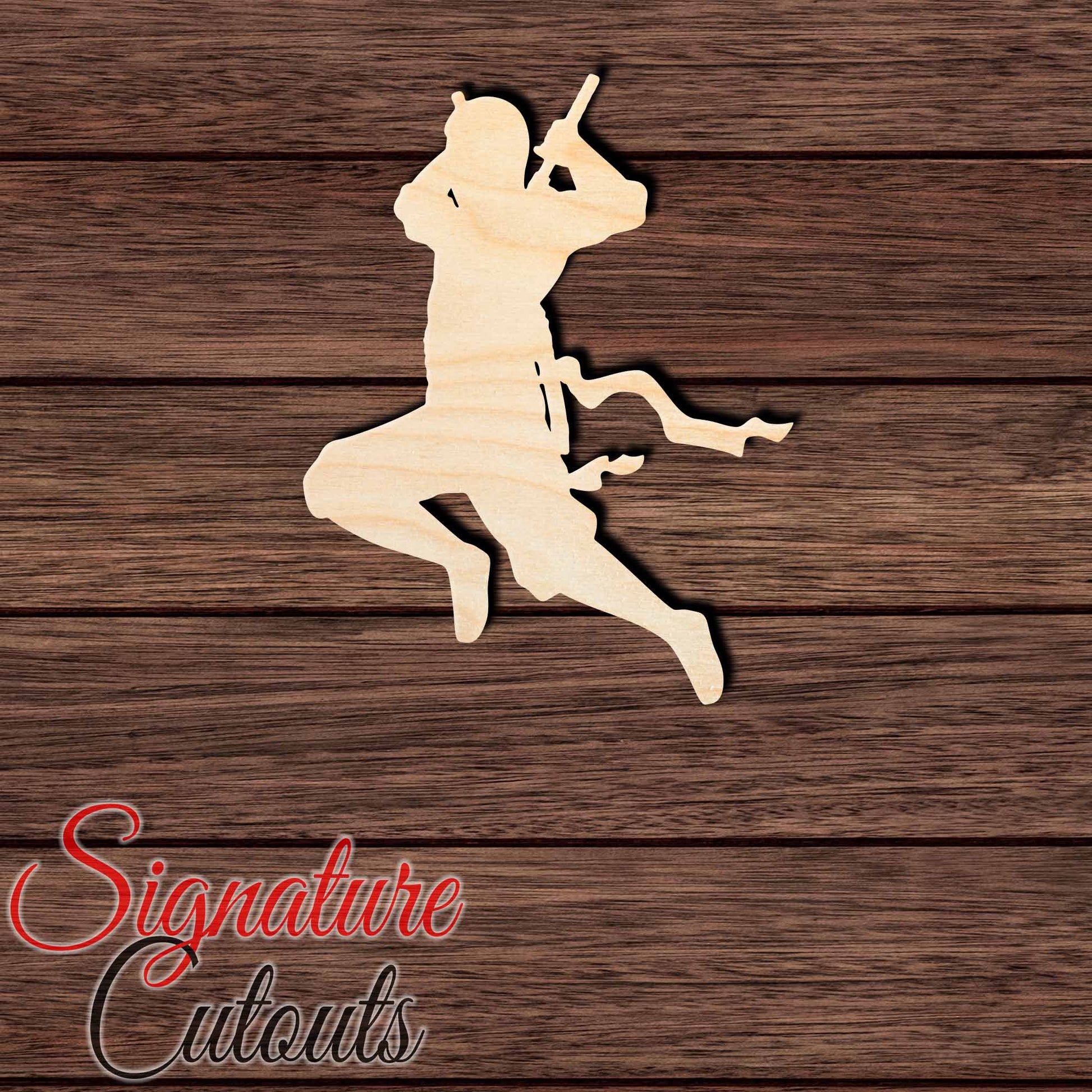 Ninja 001 Shape Cutout in Wood, Acrylic or Acrylic Mirror - Signature Cutouts