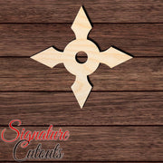 Ninja Star 003 Shape Cutout in Wood, Acrylic or Acrylic Mirror - Signature Cutouts