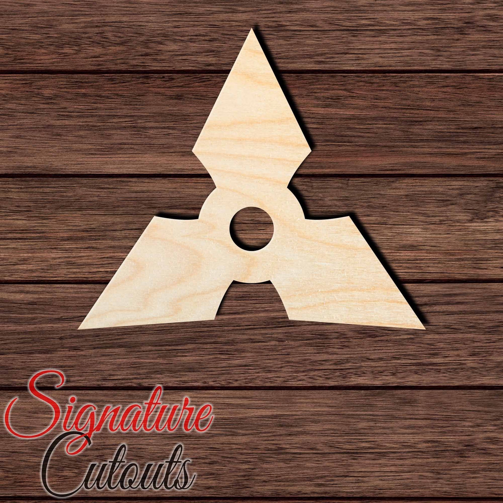 Ninja Star 005 Shape Cutout in Wood, Acrylic or Acrylic Mirror - Signature Cutouts