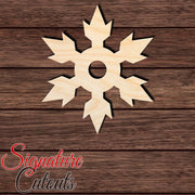 Ninja Star 006 Shape Cutout in Wood, Acrylic or Acrylic Mirror - Signature Cutouts