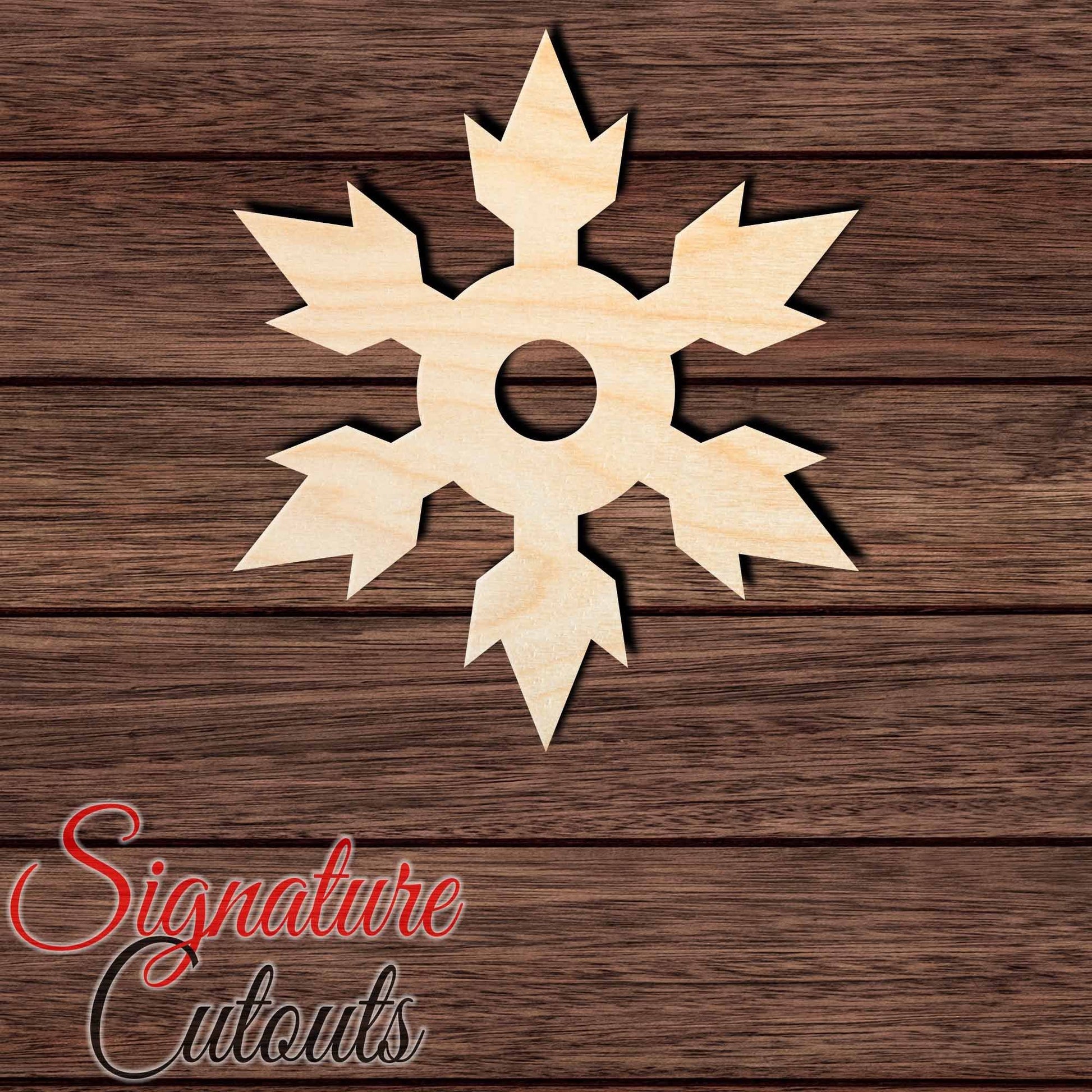 Ninja Star 006 Shape Cutout in Wood, Acrylic or Acrylic Mirror - Signature Cutouts