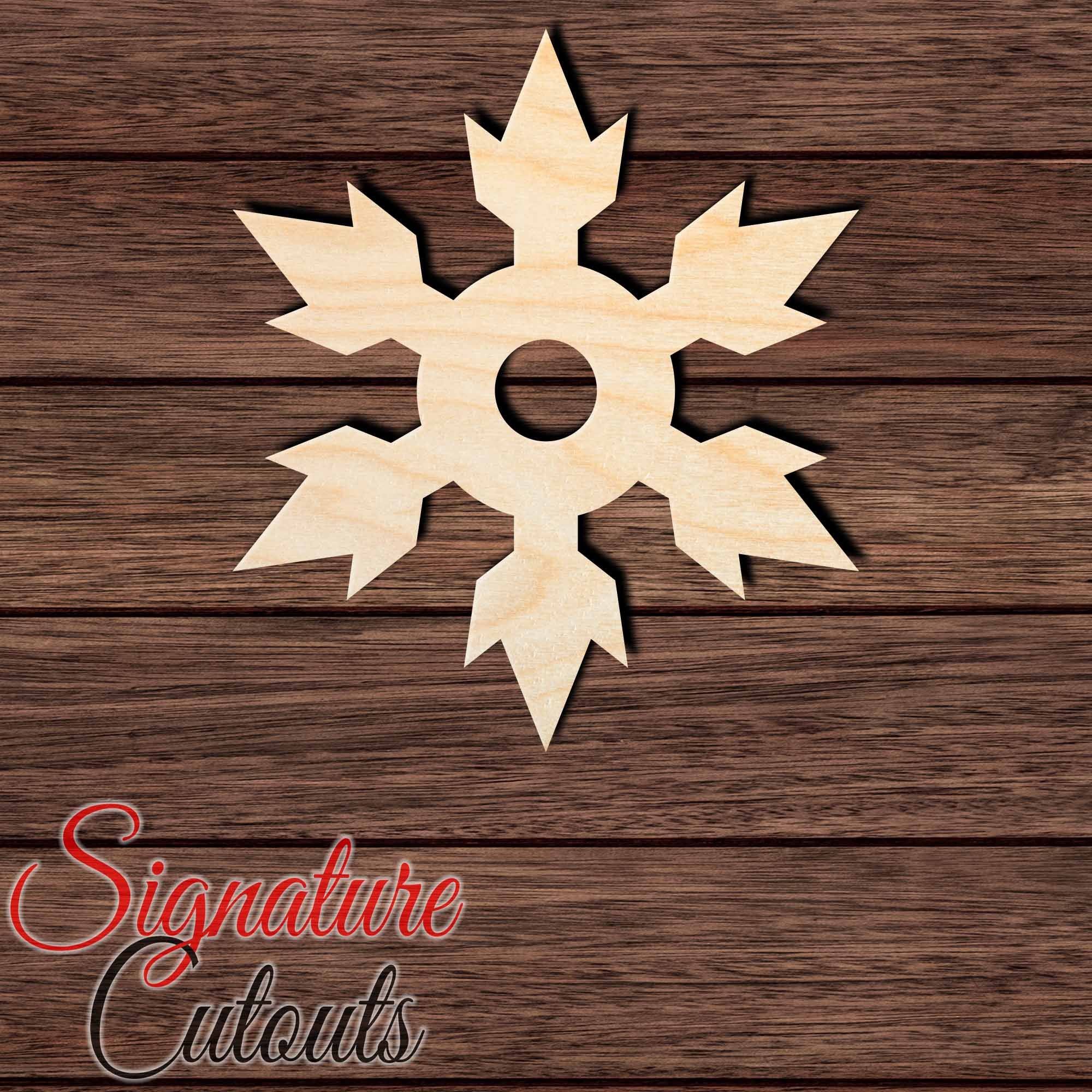 Ninja Star 006 Shape Cutout in Wood, Acrylic or Acrylic Mirror - Signature Cutouts