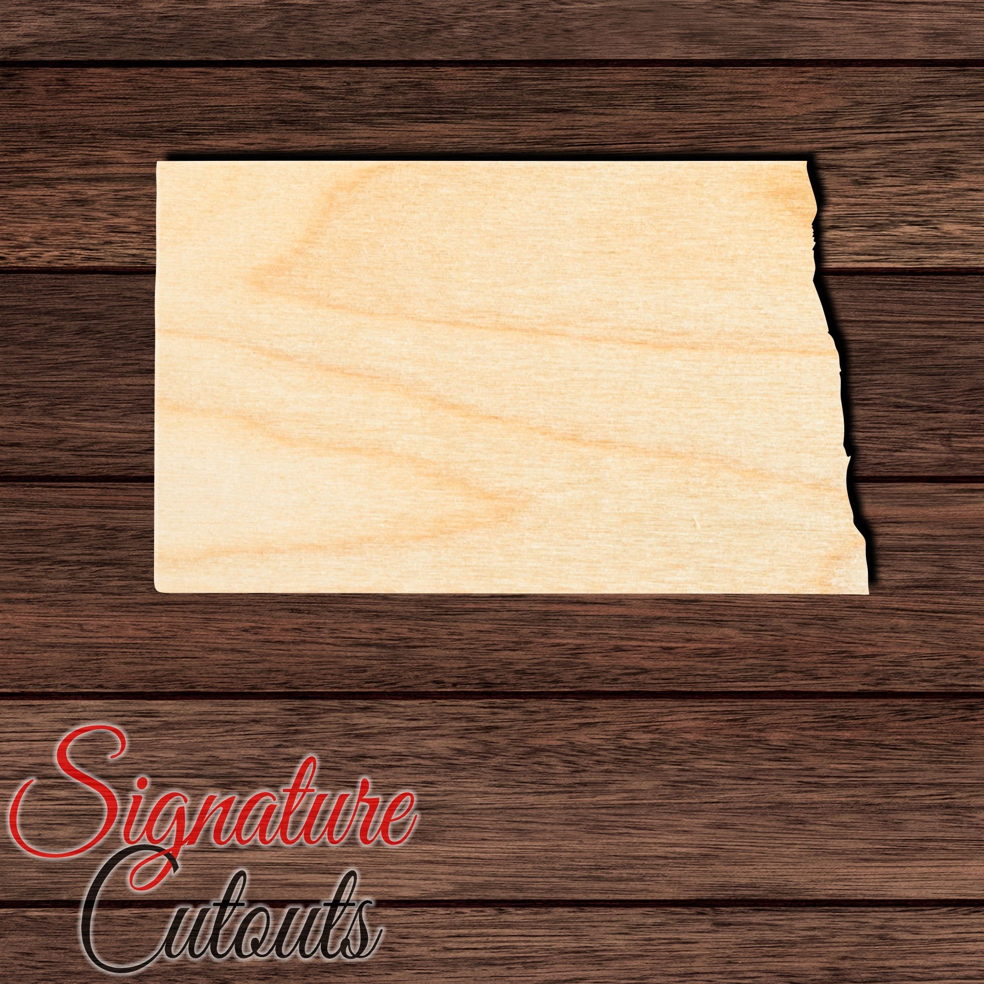 North Dakota State Shape Cutout in Wood, Acrylic or Acrylic Mirror - Signature Cutouts