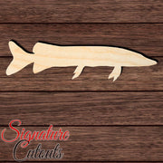 Northern Pike 002 Shape Cutout in Wood, Acrylic or Acrylic Mirror Craft Shapes & Bases Signature Cutouts 
