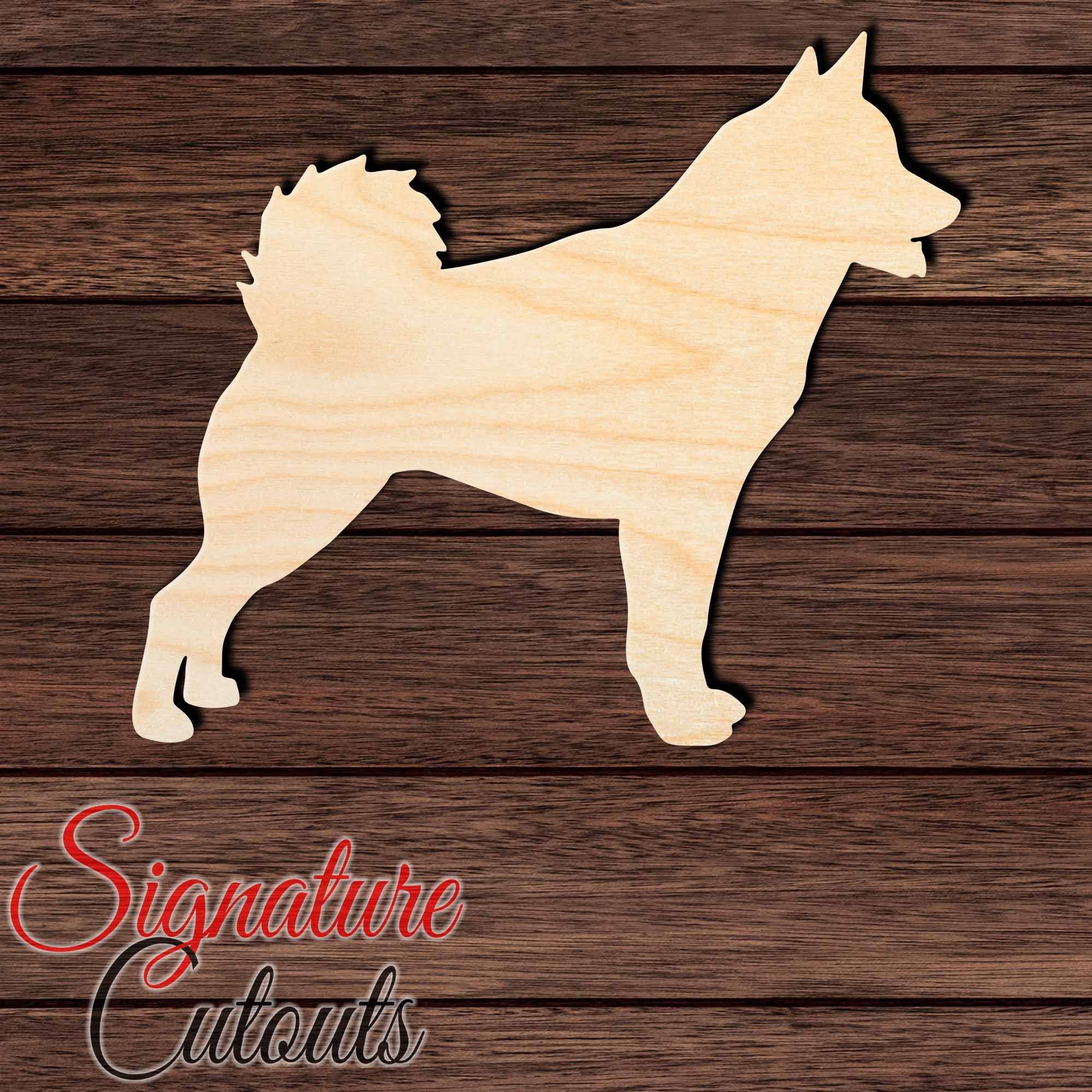 Norwegian Buhund Shape Cutout in Wood, Acrylic or Acrylic Mirror - Signature Cutouts
