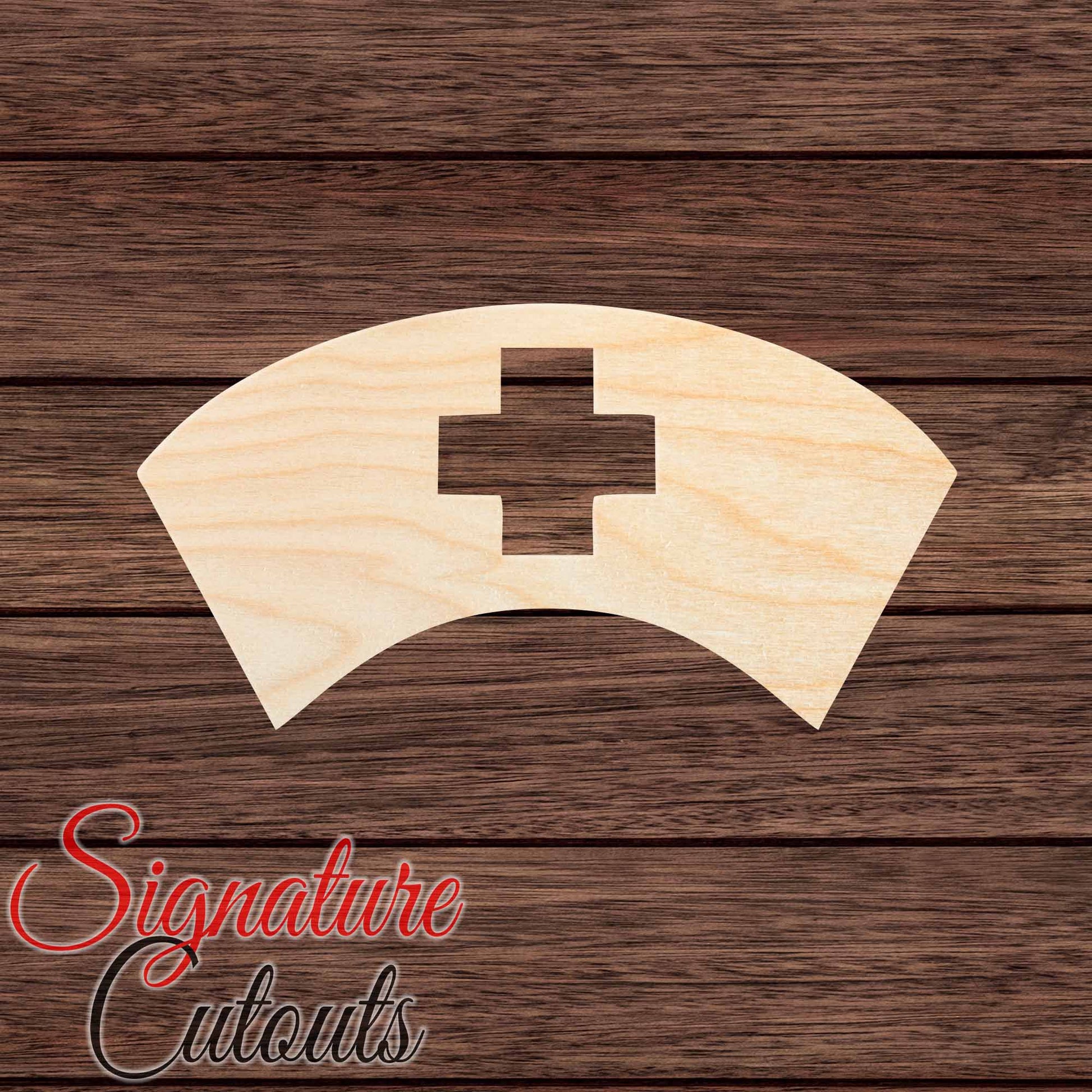 Nurse Hat 001 Shape Cutout in Wood, Acrylic or Acrylic Mirror - Signature Cutouts