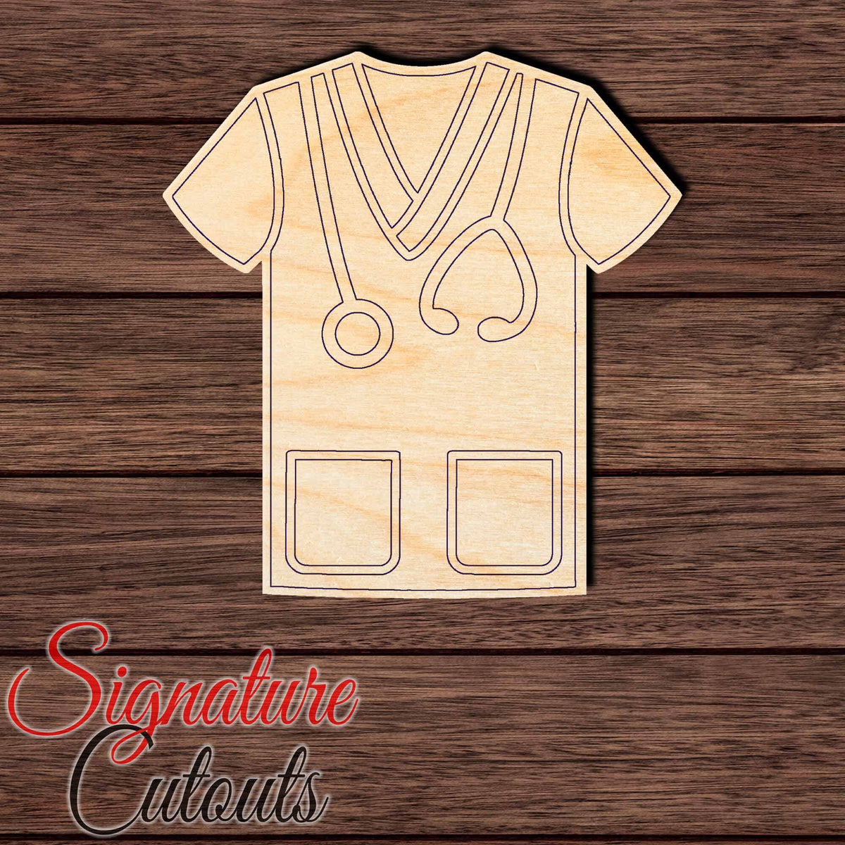 Shape Scrub Nurse Scrub 001 - Paint by Line Shape Cutout – Signature Custom Works