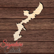 Okinawa Shape Cutout in Wood, Acrylic or Acrylic Mirror - Signature Cutouts