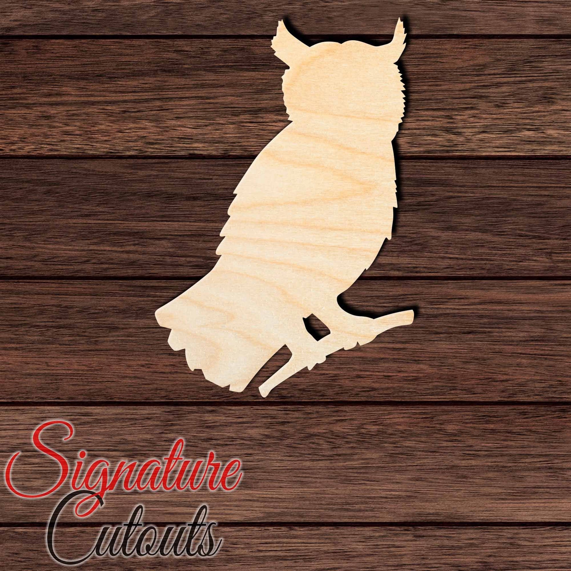 Owl 001 Shape Cutout in Wood, Acrylic or Acrylic Mirror - Signature Cutouts