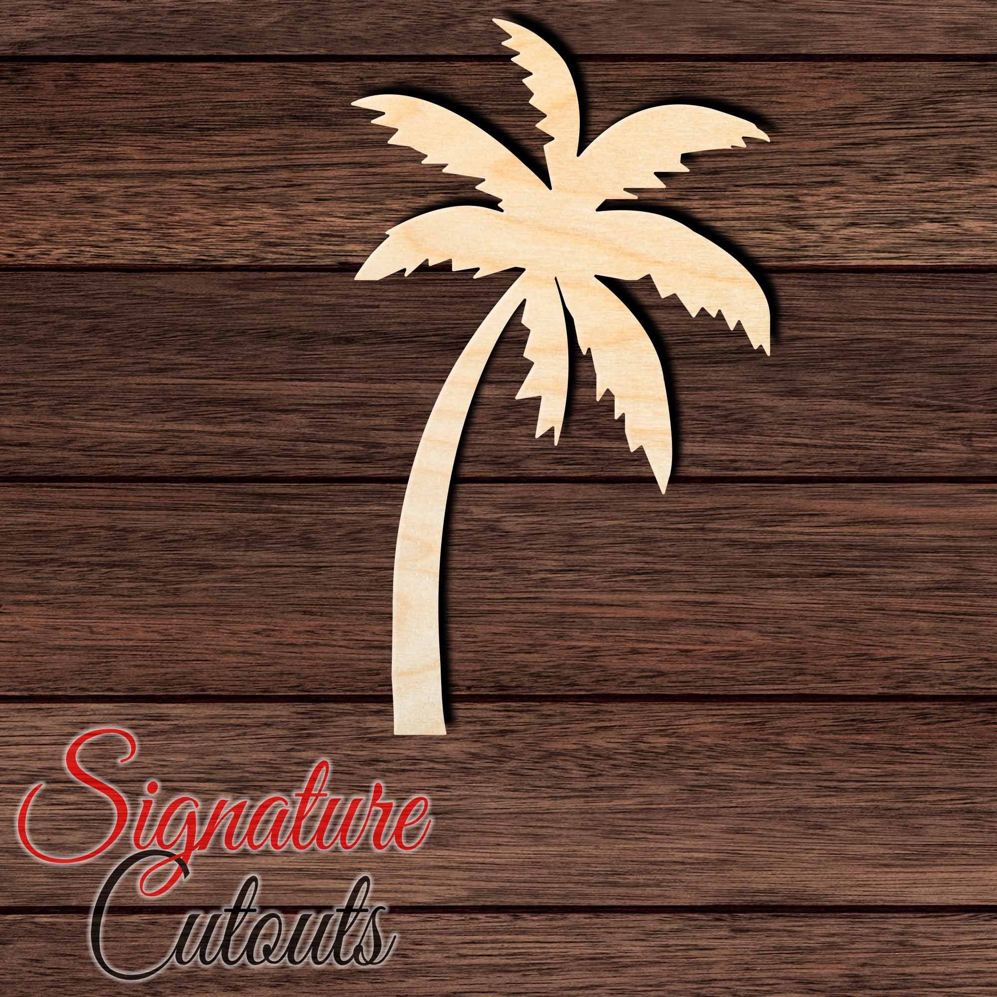 Palm Tree 004 Shape Cutout in Wood, Acrylic or Acrylic Mirror - Signature Cutouts