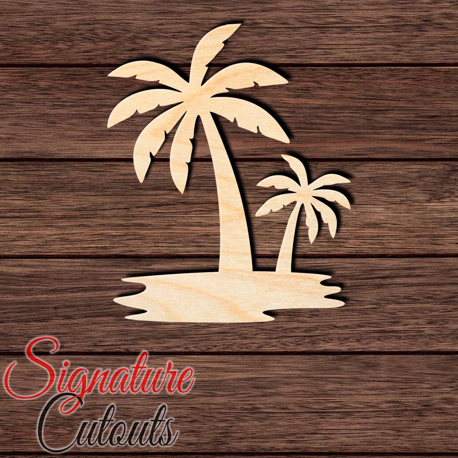 Palm Tree 007 Shape Cutout in Wood, Acrylic or Acrylic Mirror - Signature Cutouts