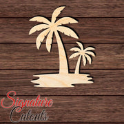 Palm Tree 007 Shape Cutout in Wood, Acrylic or Acrylic Mirror - Signature Cutouts