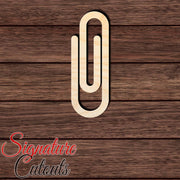 Paperclip 001 Shape Cutout in Wood, Acrylic or Acrylic Mirror Craft Shapes & Bases Signature Cutouts 