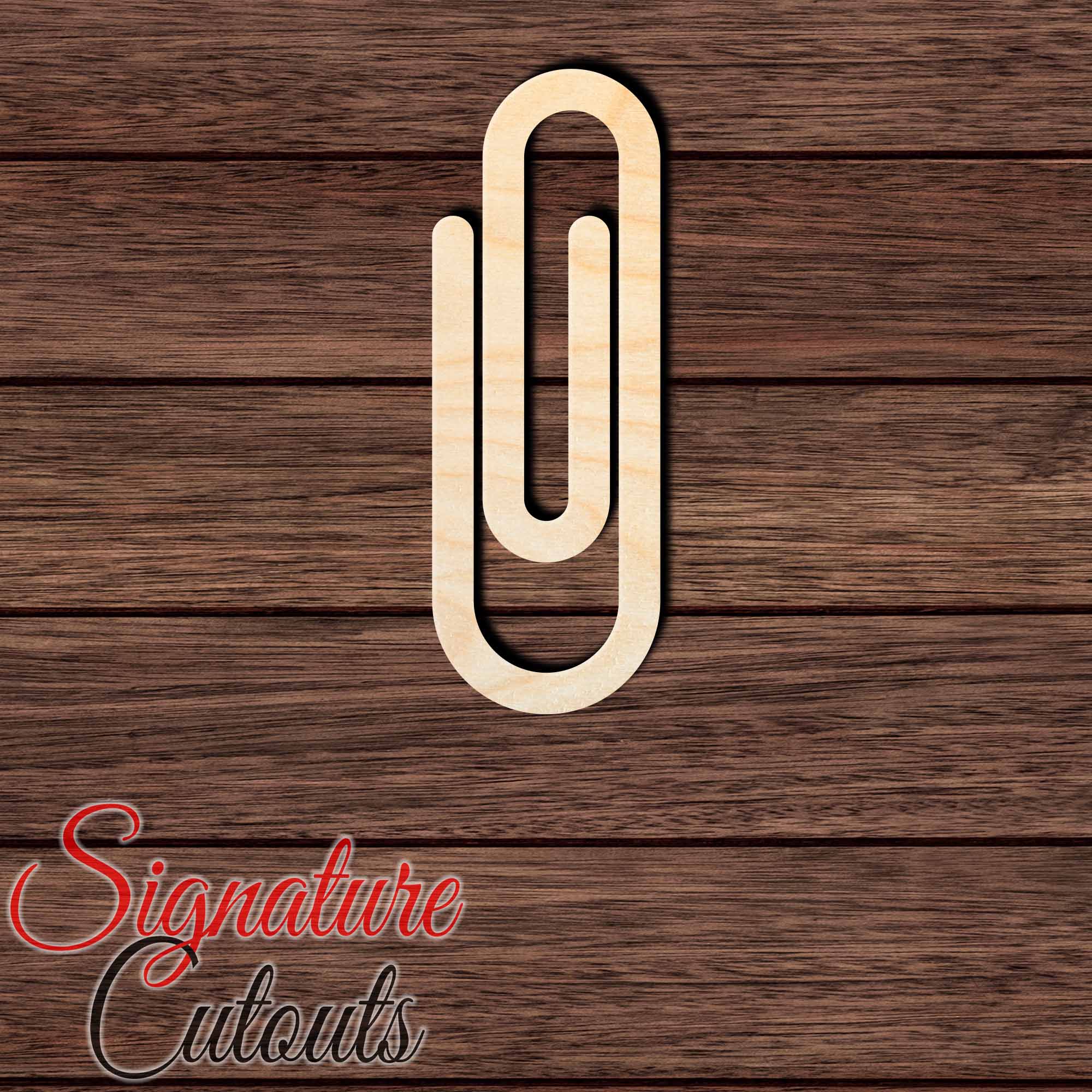 Paperclip 001 Shape Cutout in Wood, Acrylic or Acrylic Mirror Craft Shapes & Bases Signature Cutouts 