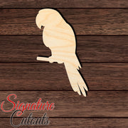 Parrot 002 Shape Cutout in Wood, Acrylic or Acrylic Mirror - Signature Cutouts