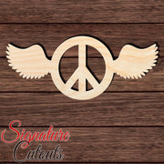 Peace Sign 001 Shape Cutout in Wood, Acrylic or Acrylic Mirror - Signature Cutouts