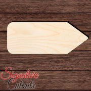 Pencil 003 Shape Cutout in Wood, Acrylic or Acrylic Mirror Craft Shapes & Bases Signature Cutouts 
