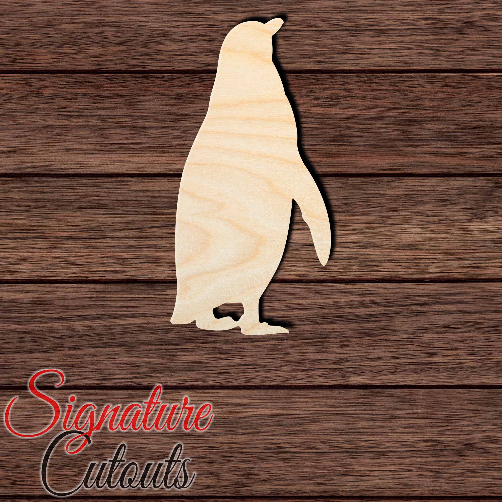 Penguin 007 Shape Cutout in Wood, Acrylic or Acrylic Mirror - Signature Cutouts
