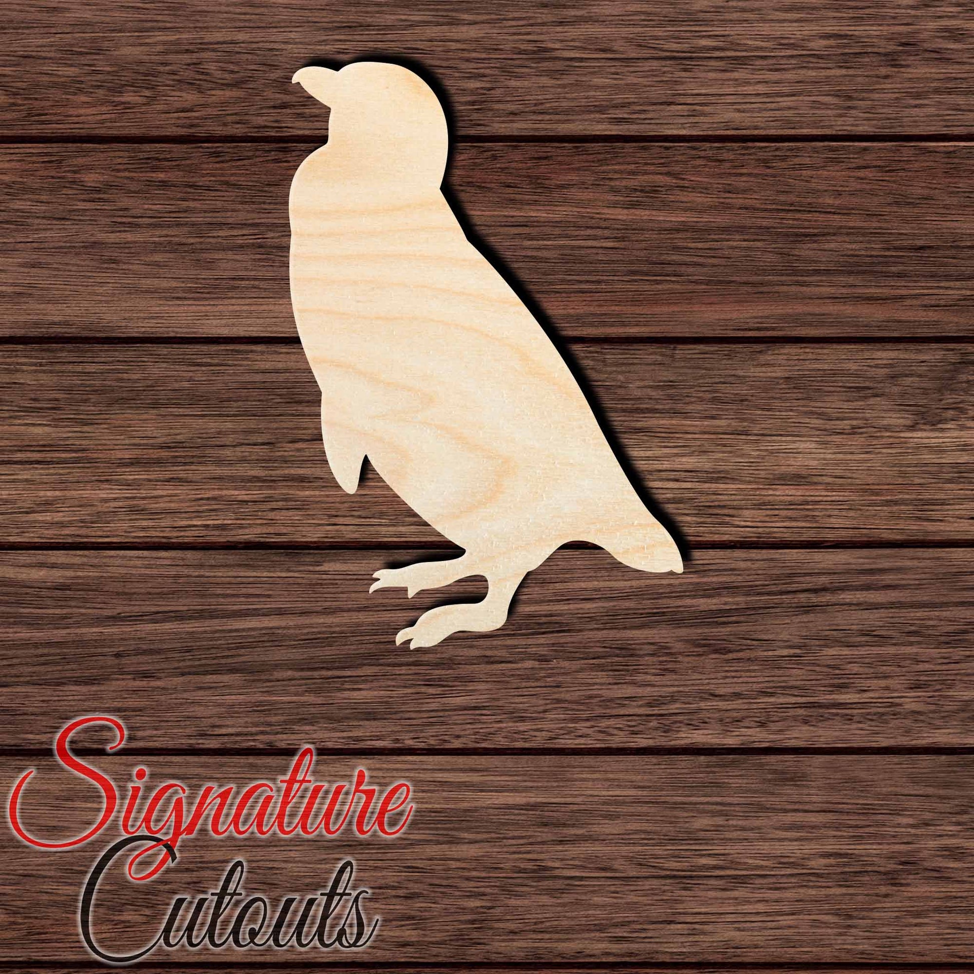 Penguin 012 Shape Cutout in Wood, Acrylic or Acrylic Mirror - Signature Cutouts