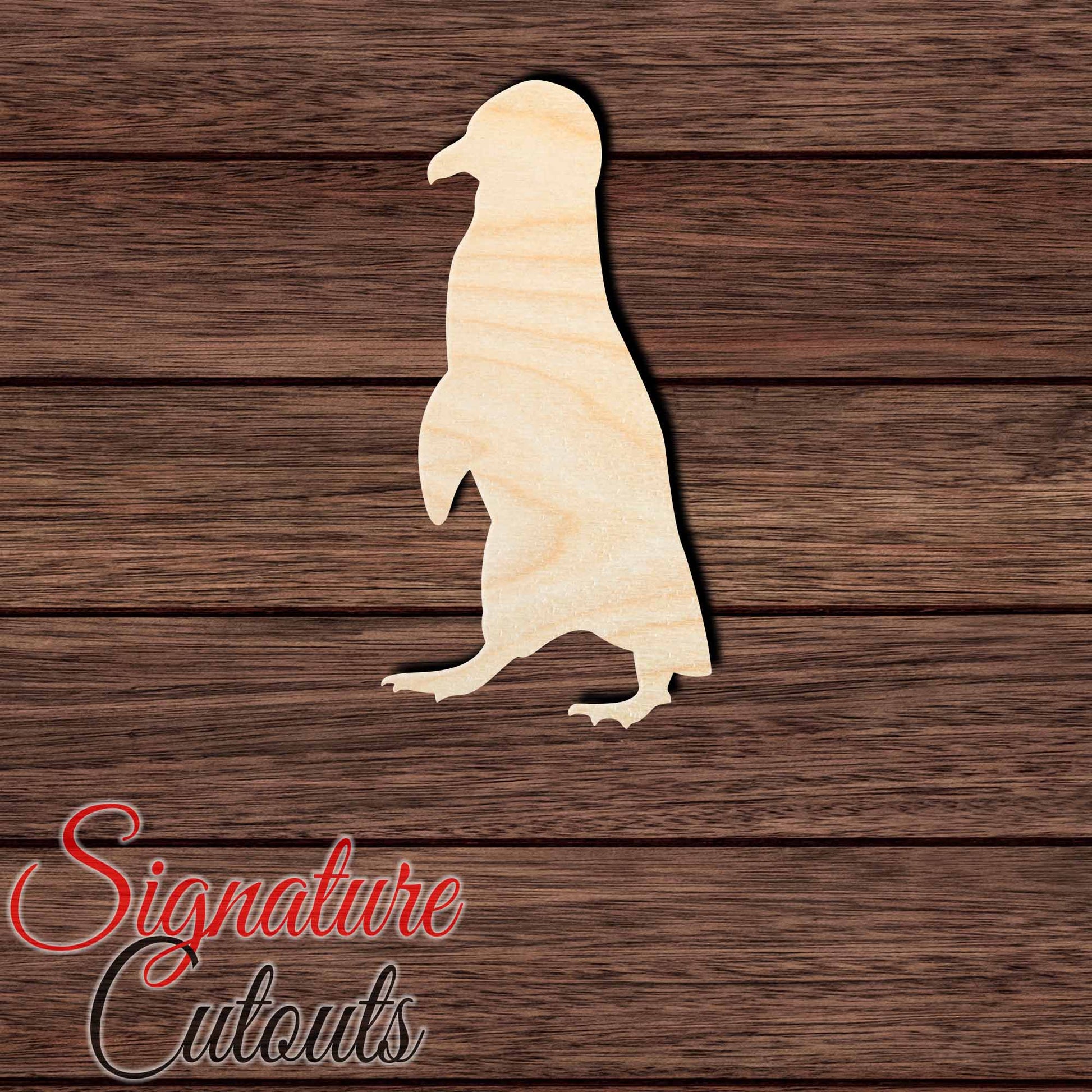 Penguin 013 Shape Cutout in Wood, Acrylic or Acrylic Mirror - Signature Cutouts