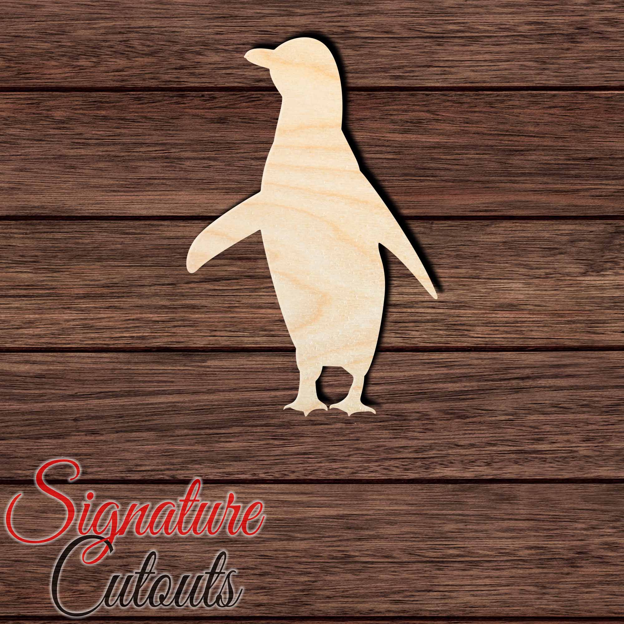 Penguin 014 Shape Cutout in Wood, Acrylic or Acrylic Mirror - Signature Cutouts