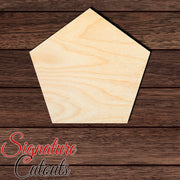 Pentagon Shape Cutout in Wood, Acrylic or Acrylic Mirror - Signature Cutouts