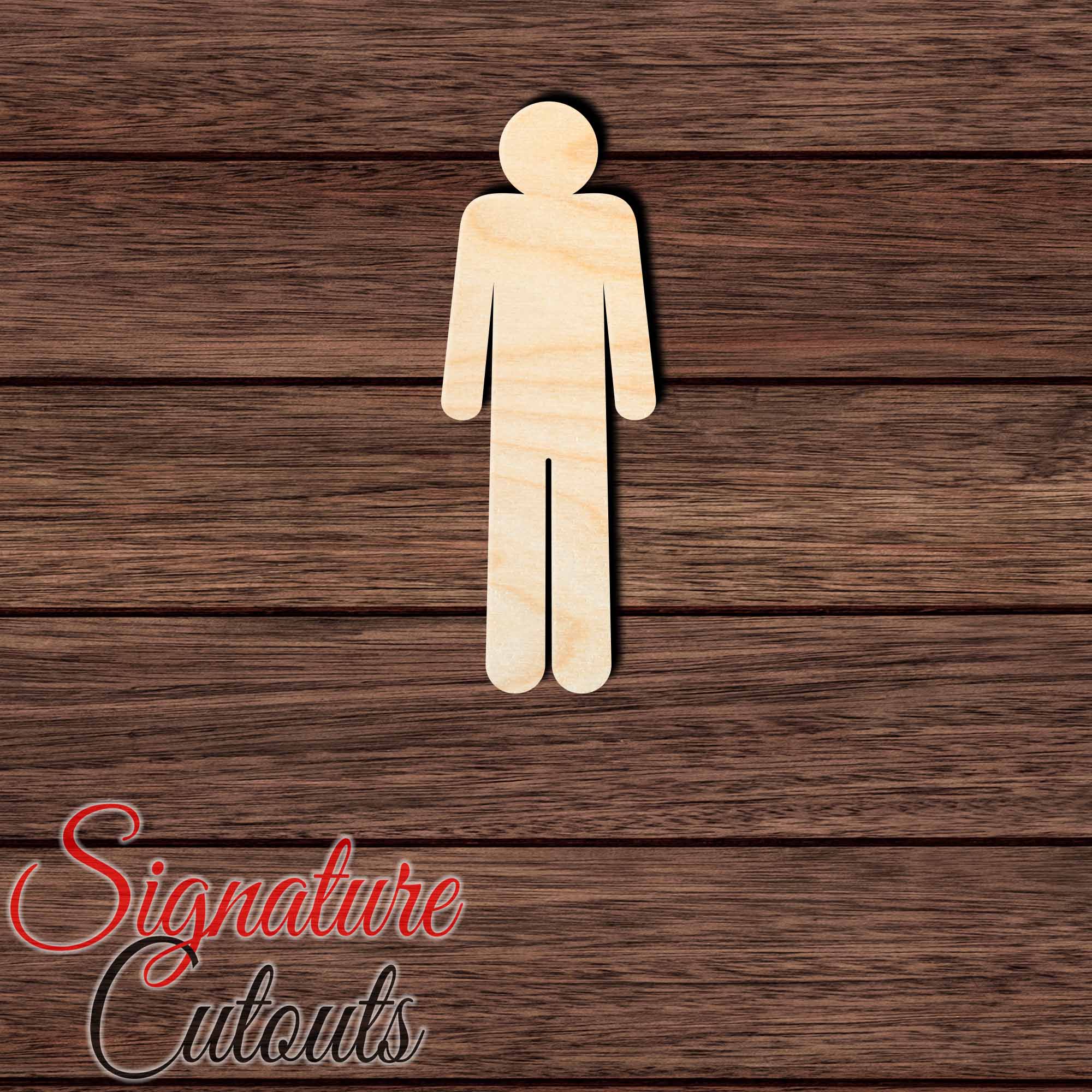 Person Figure 001 Shape Cutout in Wood, Acrylic or Acrylic Mirror Craft Shapes & Bases Signature Cutouts 