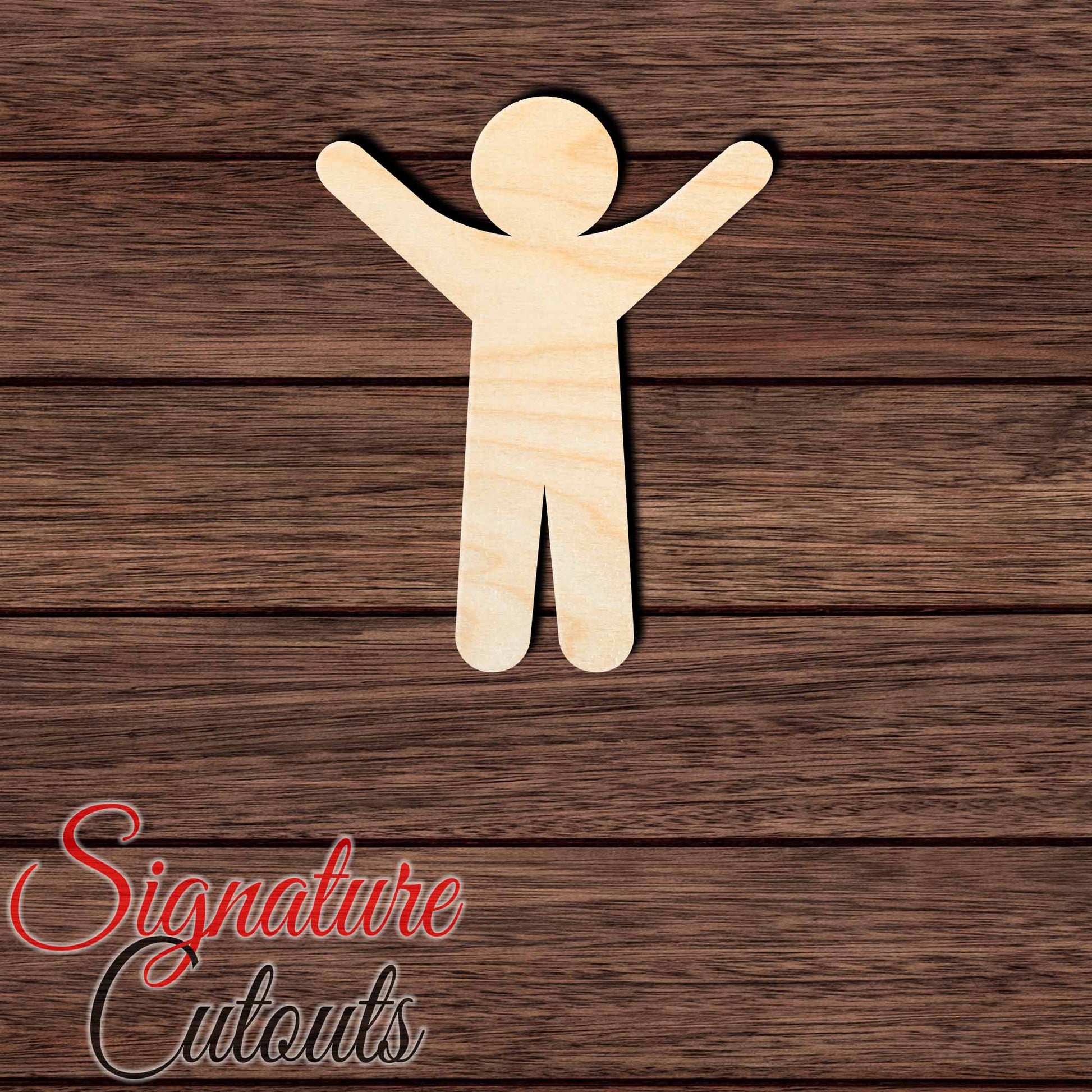 Person Figure 003 Shape Cutout in Wood, Acrylic or Acrylic Mirror Craft Shapes & Bases Signature Cutouts 