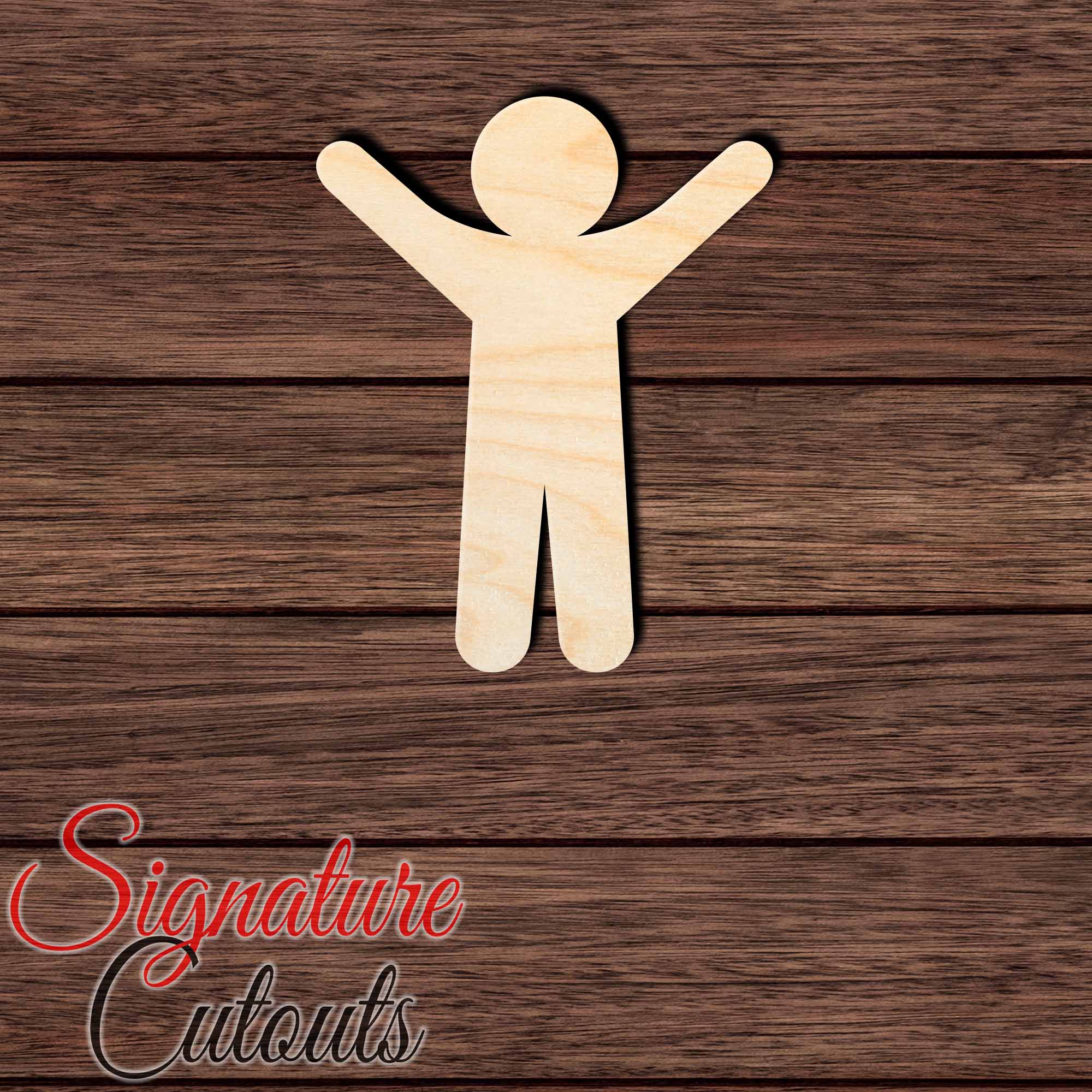 Person Figure 003 Shape Cutout in Wood, Acrylic or Acrylic Mirror Craft Shapes & Bases Signature Cutouts 