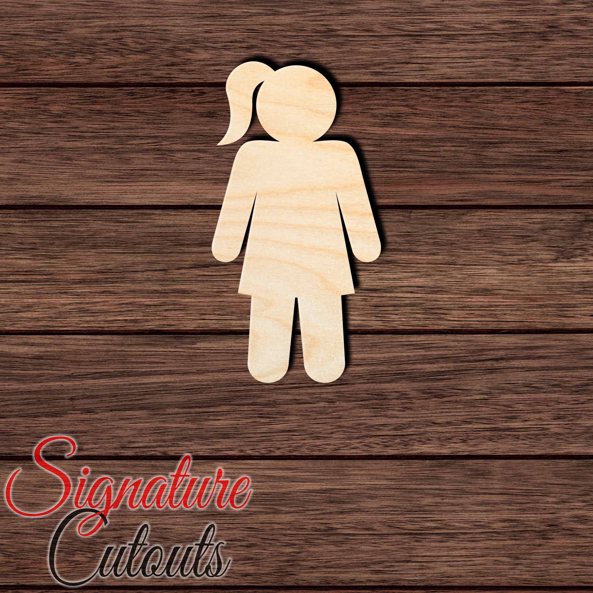 Person Figure 005 Shape Cutout in Wood, Acrylic or Acrylic Mirror Craft Shapes & Bases Signature Cutouts 