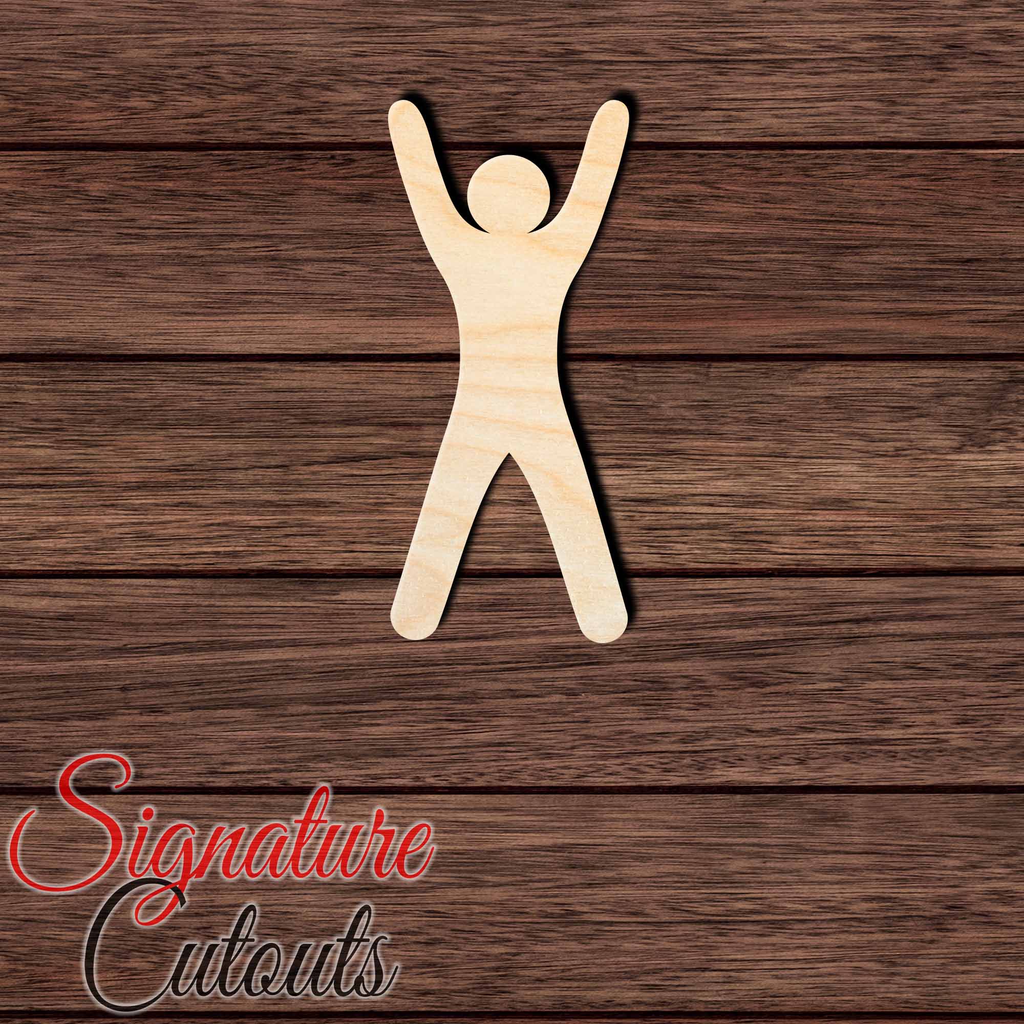 Person Figure 006 Shape Cutout in Wood, Acrylic or Acrylic Mirror Craft Shapes & Bases Signature Cutouts 