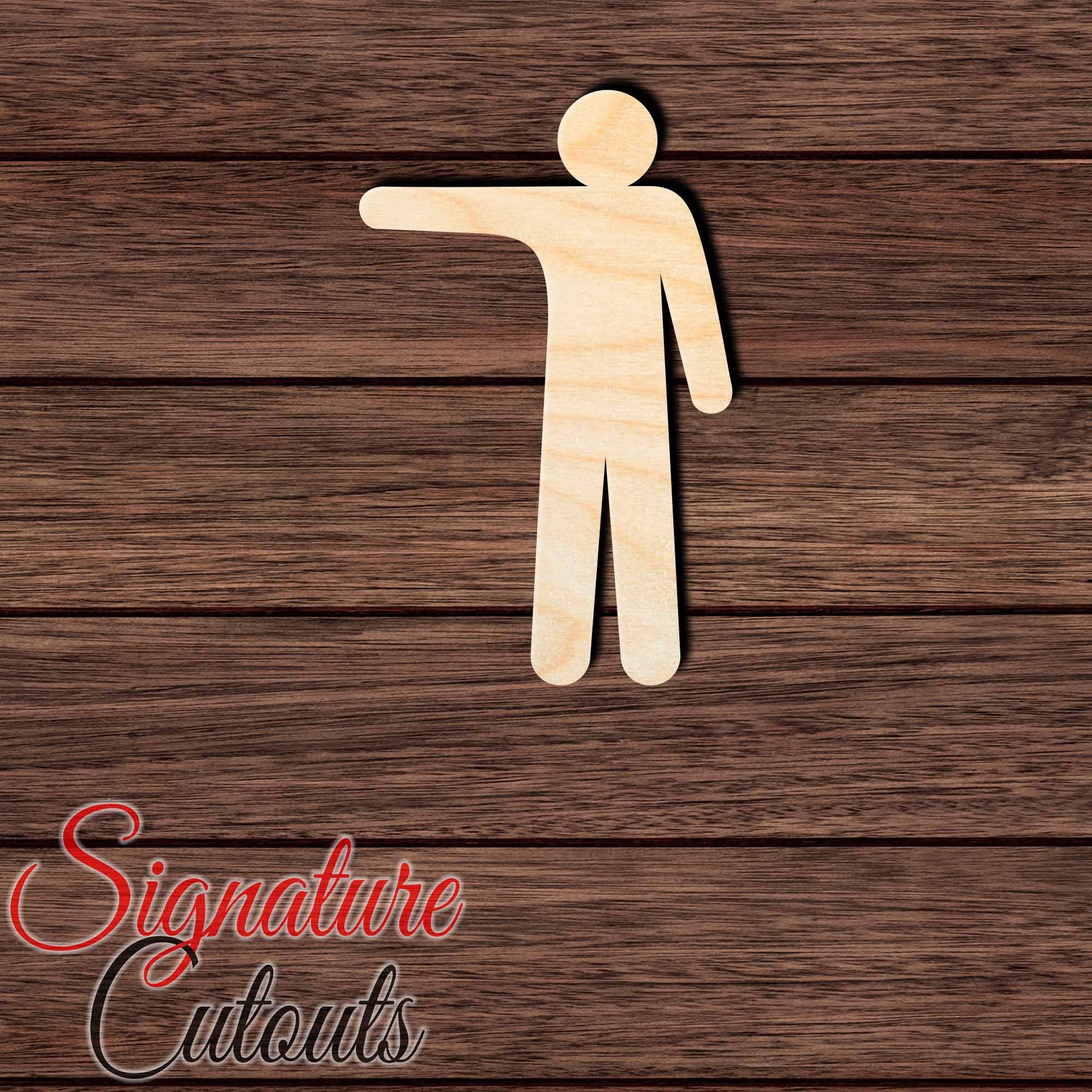 Person Figure 008 Shape Cutout in Wood, Acrylic or Acrylic Mirror Craft Shapes & Bases Signature Cutouts 