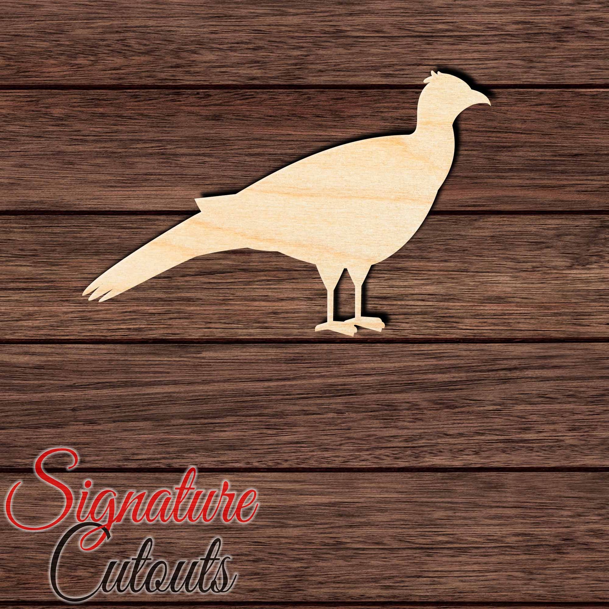 Pheasant 001 Shape Cutout in Wood, Acrylic or Acrylic Mirror - Signature Cutouts