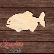 Piranha 003 Shape Cutout in Wood, Acrylic or Acrylic Mirror - Signature Cutouts